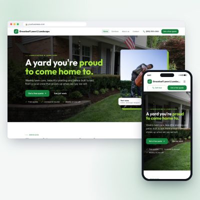 Landscaping & Lawn Care website design template