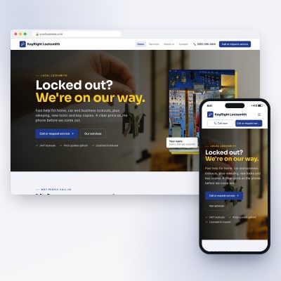 Locksmith website design template