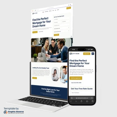 Mortgage Website Template for Lenders & Loan Officers