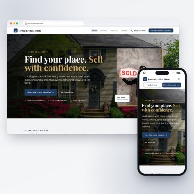 Real Estate Agent website design template